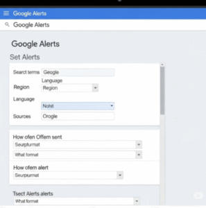 Google Alert Setup.