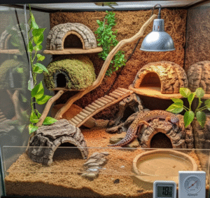 leopard gecko tank setup