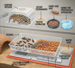 leopard gecko tank setup