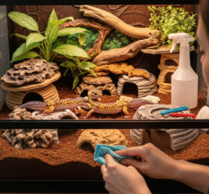 leopard gecko tank setup