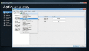 aptio setup utility