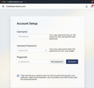 Creditedonebank com account setup